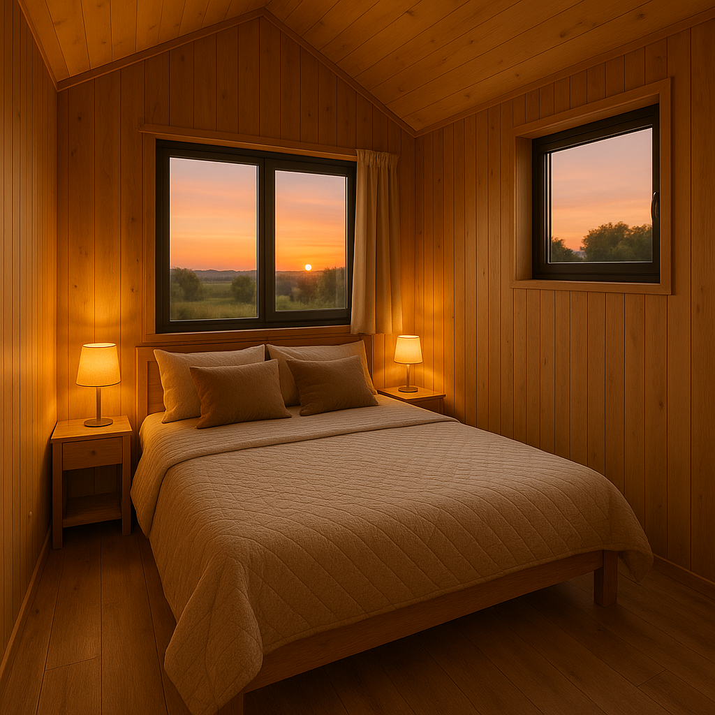 Innenraum eines Tiny Houses – Schlafzimmer